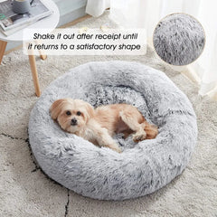 Calming Anti-Anxiety Donut Bed for Dogs and Cats